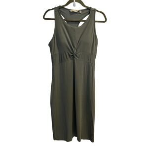 Athleta Size Medium M Light Sage Green Twist Front Athletic Dress